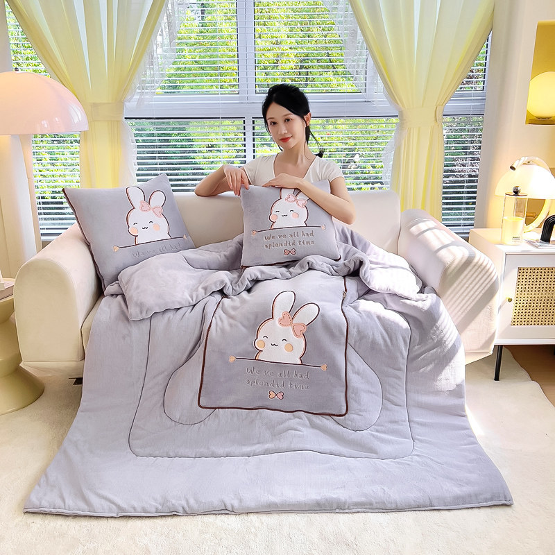 多功能抱枕被加厚二合一摺叠汽车载枕头被办公室午睡空调毯子靠枕,居家布艺,抱枕被,淘宝优惠券,粉丝福利购,淘宝优惠卷