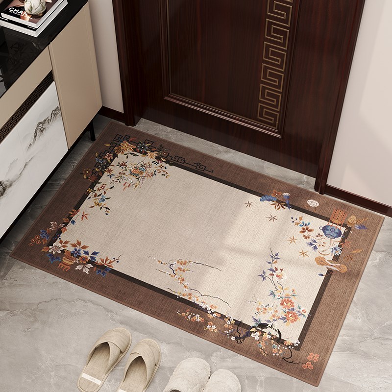 入户门地垫新中式耐脏除尘大门口进门脚垫可裁剪玄关地毯防滑门垫