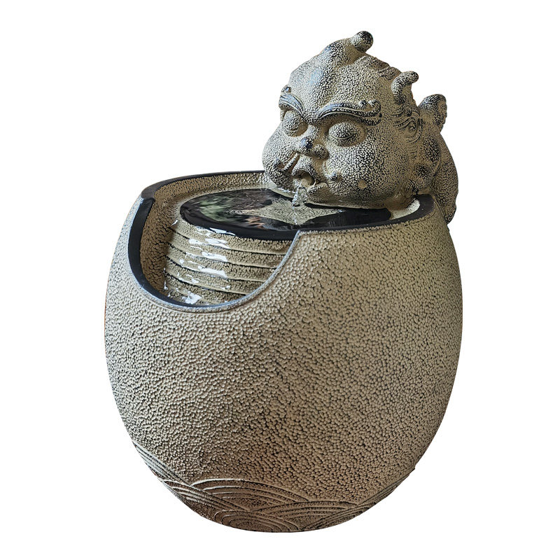 汉韵堂招财流水摆件办公桌装饰喷泉水景新中式客厅桌面小型流水器