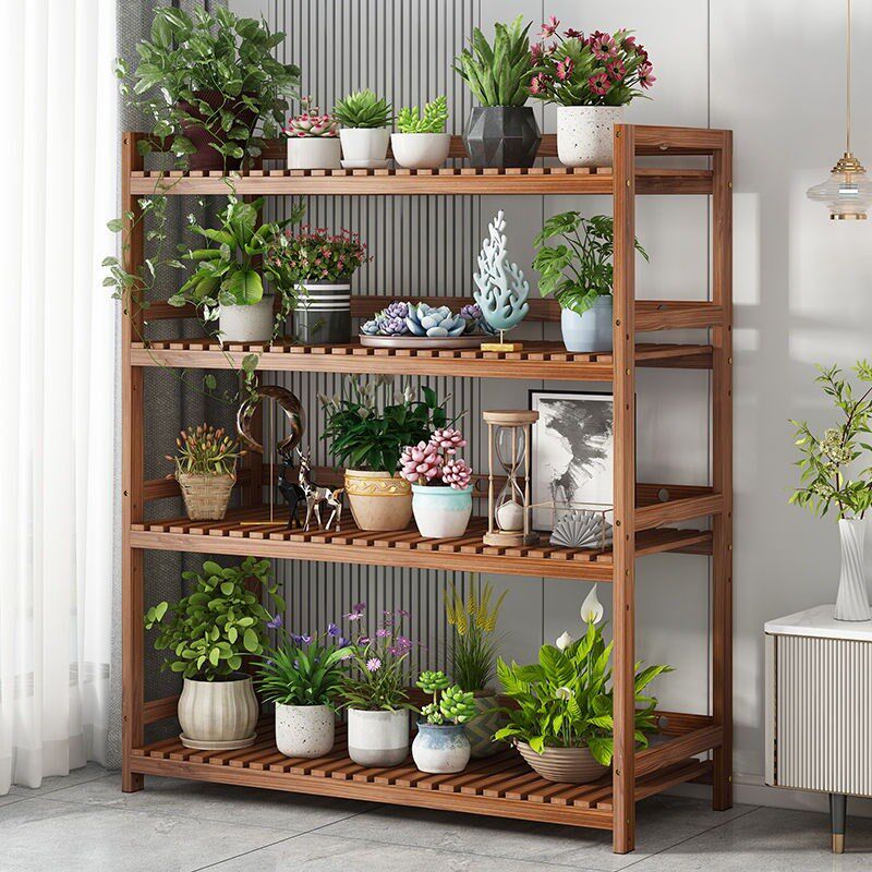 花架室内阳台家用落地多层置物架带轮可移动木质防腐花盆多肉绿植,鲜花速递/花卉仿真/绿植园艺,花架,淘宝优惠券,粉丝福利购,淘宝优惠卷