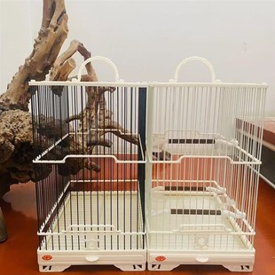 新款加高小鸟笼高档专用距1.0柳莺小鸟笼玉鸟笼塑钢鸟笼绣眼鸟笼