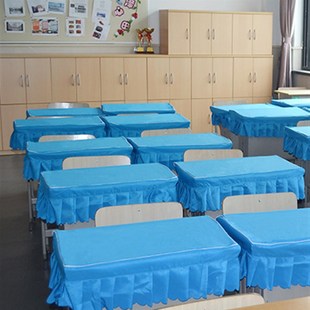 桌套单人课桌罩桌小学生桌布桌罩课学校课桌桌布套罩蓝色学习桌布