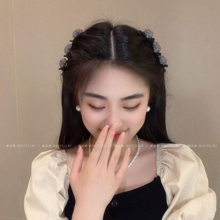 公主头双层编发发夹女短发神器刘海侧边发卡2024新款高端秋冬抓夹
