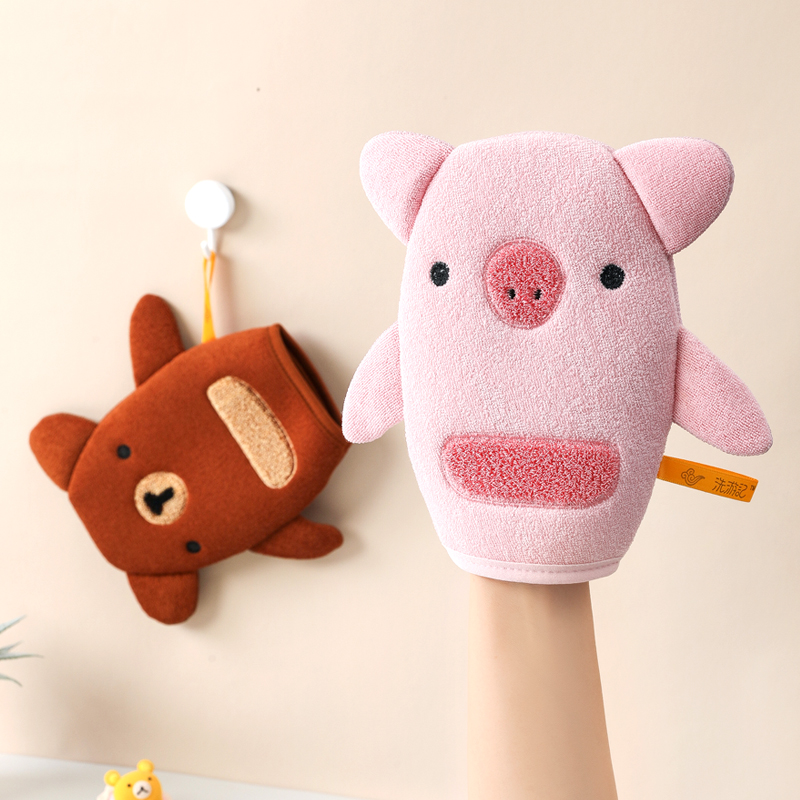 儿童专用搓澡巾不疼无痛洗澡神器不伤皮肤家用搓泥搓背可爱洗澡巾