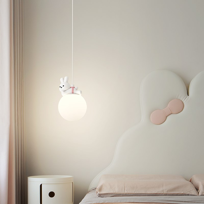 铭琢灯饰全光谱护眼床头灯吊灯吊线灯儿童房小吊灯卡通自然光