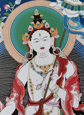 2024本命龙年礼物大白伞盖金刚萨埵文殊准提菩萨孔雀色纸