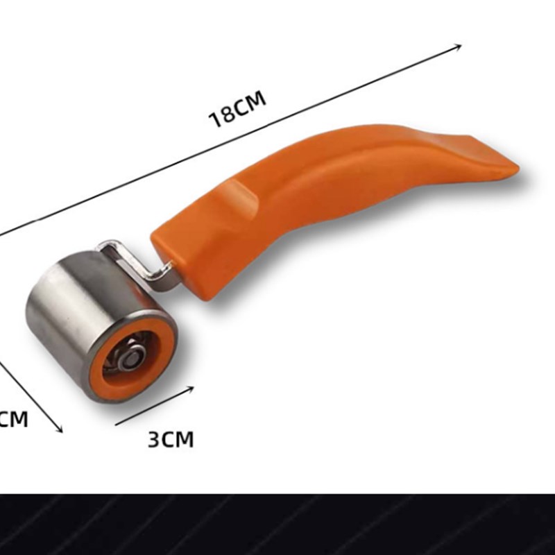贴壁纸墙纸施工工具 接缝不锈钢压轮 双轴承 带有纹理压辊 滚轮