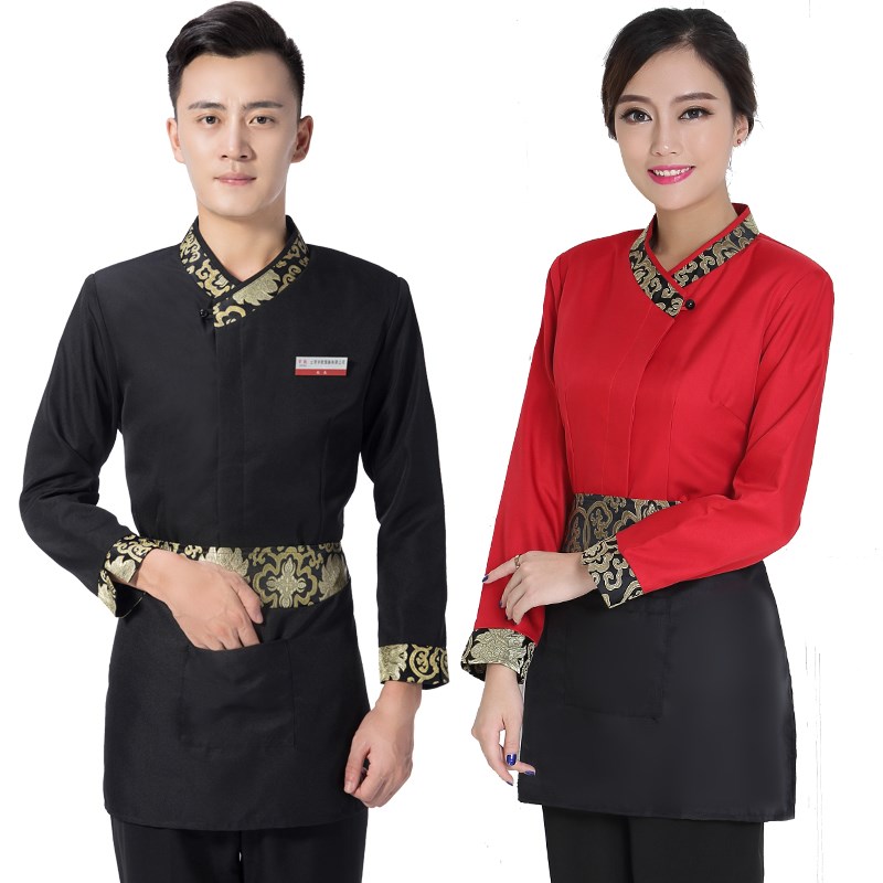 星级酒店服务员夏装餐饮饭店中餐 男女制服套装火锅店工作服短袖