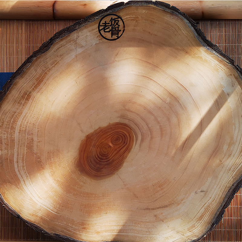 【老饭骨】银杏木菜墩定制订做家用切菜砧板厨房切肉菜板圆形实木