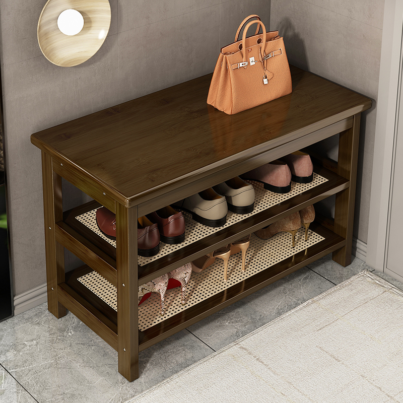 鞋架子家用门口可以坐简易换鞋凳窄款穿鞋凳进门凳入门鞋柜实木