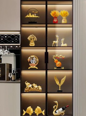 新中式高档套装家居玄关摆件客厅电视柜轻奢风办公室酒柜装饰品