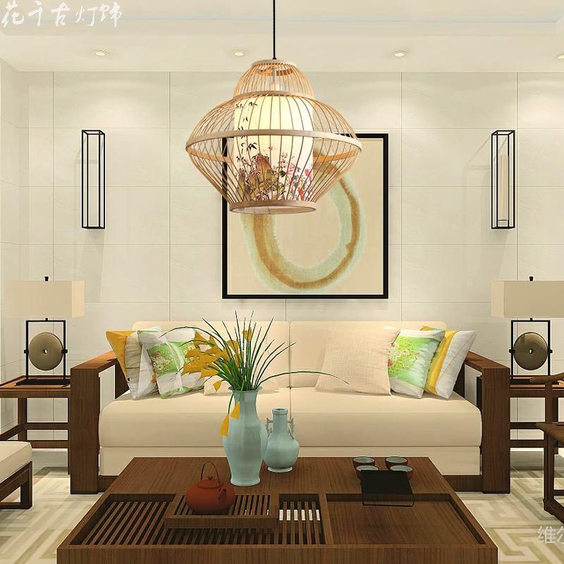 日式吊灯餐厅灯榻榻米灯新中式竹编灯具禅意灯茶室灯包间竹艺灯饰,家装灯饰光源,客厅吊灯,淘宝优惠券,粉丝福利购,淘宝优惠卷