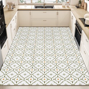 厨房地垫免洗可擦防水防油pvc垫子可裁剪家用防滑大门口入户地垫
