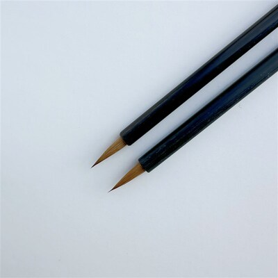 玉晖斋雾里纯狼毫小楷毛笔蝇头小楷经抄黑檀木国画书法勾线学生文