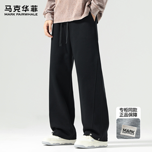 拼接复古青少年重磅休闲弯刀裤 马克华菲卫裤 潮牌美式 新款 男秋冬季