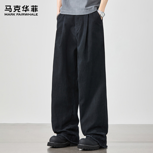 裤 cleanfit高街纯棉毛边垂感阔腿裤 男士 潮牌美式 新款 马克华菲工装