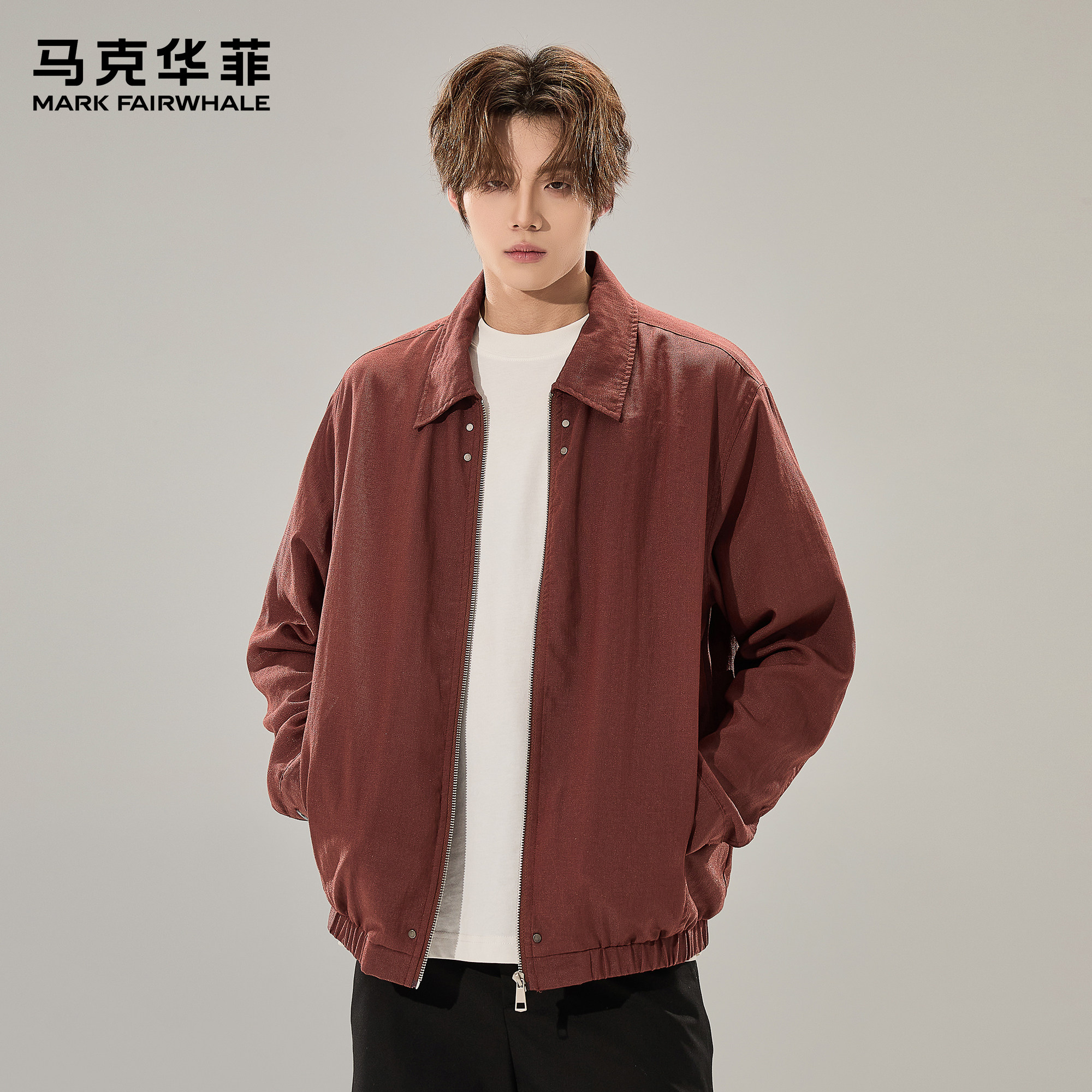 马克华菲夹克男2026新款潮牌美式高街做旧哈灵顿翻领宽松工装外套,男装,夹克,淘宝优惠券,粉丝福利购,淘宝优惠卷