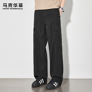 马克华菲工装裤男潮牌日系复古大口袋cityboy户外运动宽松伞兵裤