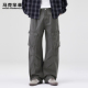 男新款 潮牌美式 高街捏褶设计感复古痞帅宽松工装 马克华菲伞兵裤 裤