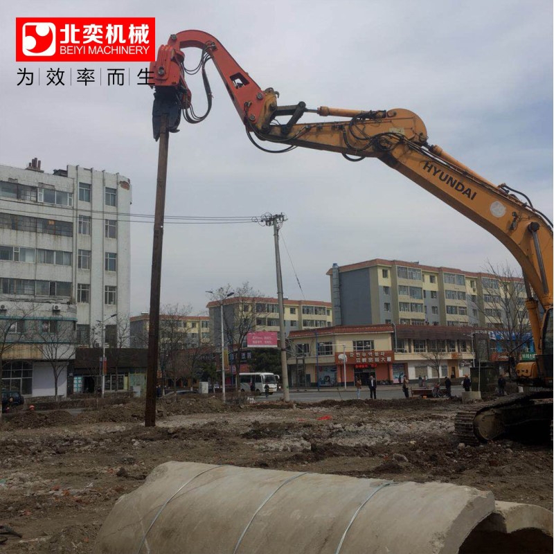 拉森钢板桩250振动锤打桩机 挖掘机打桩机锤头型号大全