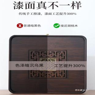 小茶台 竹四方形茶盘家用排水两用简易托盘实木茶具干泡小型储水式
