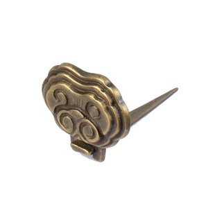 新中式纯铜匾托黄铜挂钩仿古牌匾字钉云托框底托匾额挂钩装饰配件