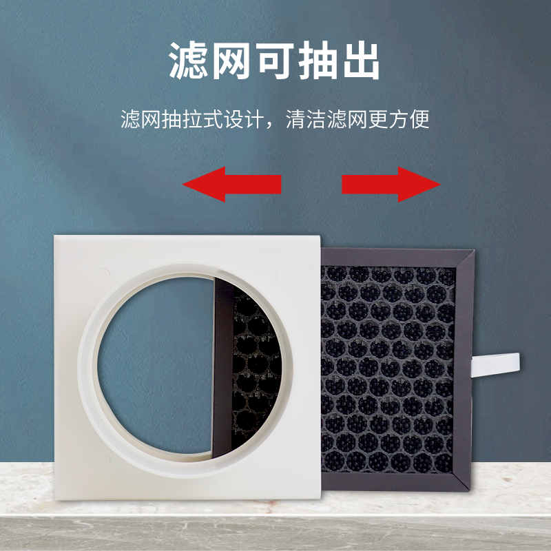 抽风机过滤网排气扇新风系统管道空气过滤器防蚊虫通风过滤净化箱