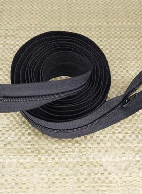 180CM超长5/3号黑色开尾尼龙拉链脱卸羽绒服内胆拉锁DIY服装辅料