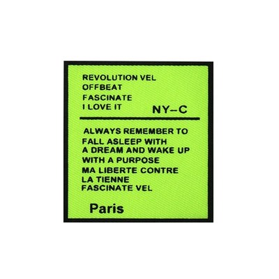 荧光绿色布贴夏季薄款衣服裤子破洞修补贴花短袖T恤装饰贴包包DIY