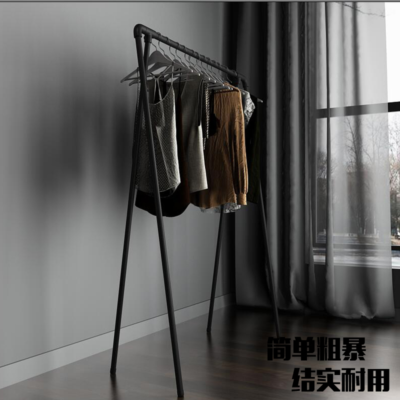 简约女装店童装服装店落地壁挂式展示陈列货架烤漆铁艺金属衣架