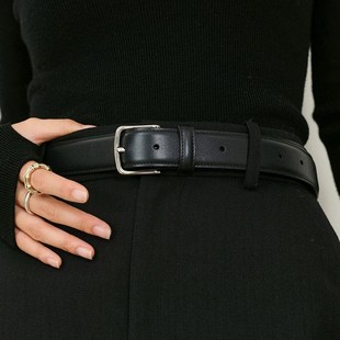 风衣腰带热卖 头层牛皮高级row风极简金银扣皮带针扣女士真皮现货