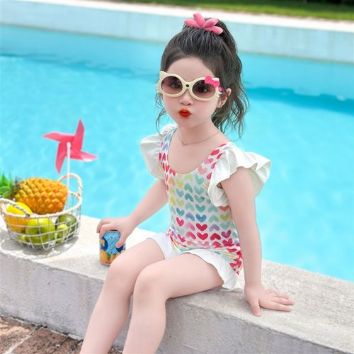女童连体泳衣女宝绝美游泳衣儿童夏天温泉速干可爱泳装女孩公主裙