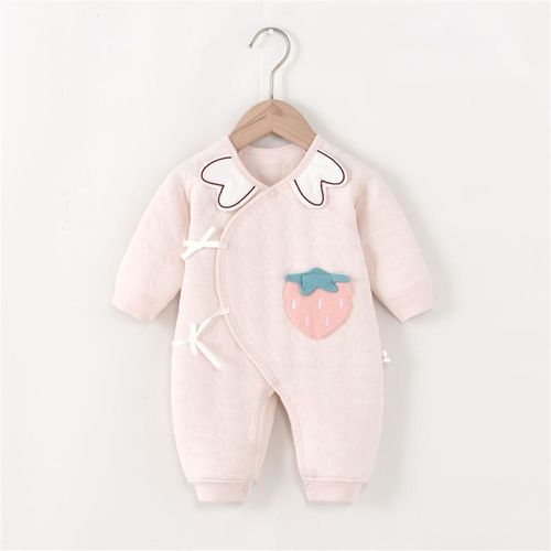 新生婴儿儿衣服11月份秋冬薄棉女宝宝早产儿小码52cm满月连体衣59