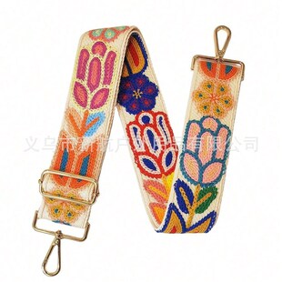 5cm女包包带子配件斜挎包肩带宽背包加宽加长跨包带帆布织带绣花