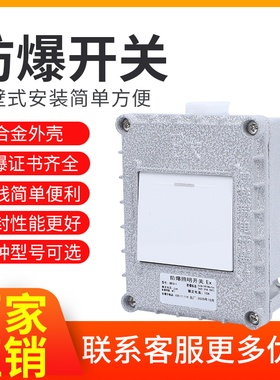 防爆开关220V10A明装暗装墙壁插座86型单开墙壁插座墙壁开关照明