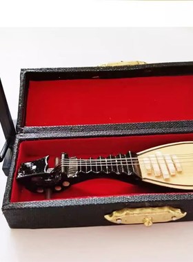 迷你琵琶模型摆件8cm高家居摆件创意生日礼品微缩比例枇杷挂件