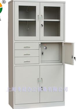 仪器柜3斗内保橱柜 可移动档案架 办公柜 铁皮员S工柜 多层储物柜