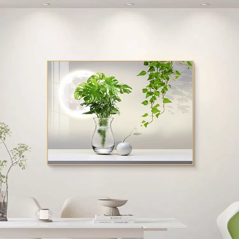 现代简约餐厅装饰画2024进门客厅背景墙挂画北欧餐桌饭厅歺厅壁画