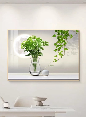 现代简约餐厅装饰画2024进门客厅背景墙挂画北欧餐桌饭厅歺厅壁画