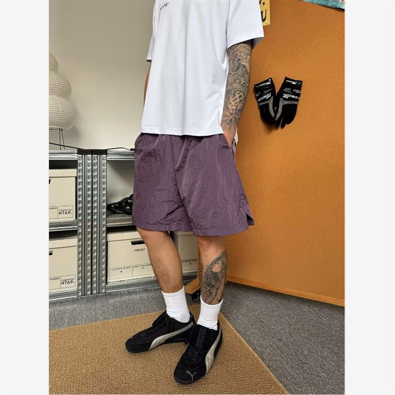 美式覆古短裤男夏季新款宽松休闲百搭运动五分裤潮牌直筒沙滩裤,男装,短裤,淘宝优惠券,粉丝福利购,淘宝优惠卷