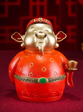 黄铜摆件《财神到》铜工艺品家居 客厅玄关办公室桌面装饰品摆件