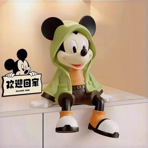 入户米奇坐姿摆件客厅电视柜装饰风衣玄关酒柜高级感小众模型轻奢