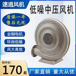 速逍中压低噪风机离心鼓风机工业强力木工吸尘雕刻风机大功率220v