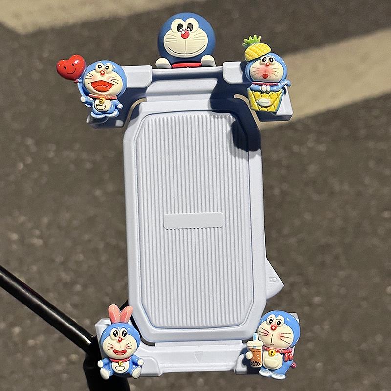 哆啦A梦电动车手机架防抖防震机车骑行支架外送骑手导航支架