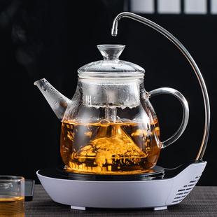 功夫茶具电陶炉白茶煮茶器自动上水玻璃蒸汽茶壶家用套装 茗见新款