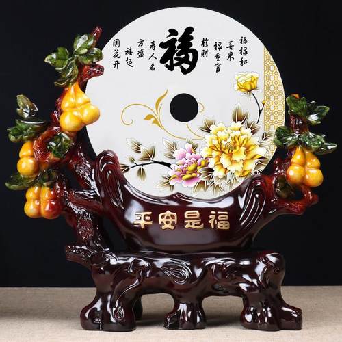 平安扣葫芦摆件客厅电视柜酒柜博古架玄关屏风装饰品开业乔迁礼物