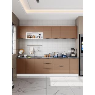 厨房橱柜家用整体橱柜定制家用一体石英石台面灶台储物柜成品窄柜