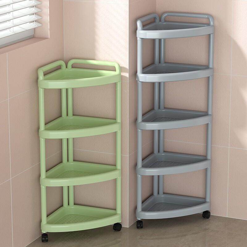 化妆室三角置物架浴室多功能转角收纳层架子厕所落地多层置物架墙