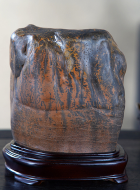 顶爷天然原石奇石【厚德印章】广西彩陶石收藏观赏镇宅靠山摆件