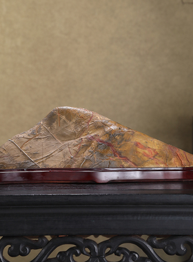 顶爷奇石原石靠山收藏灵璧石摆件